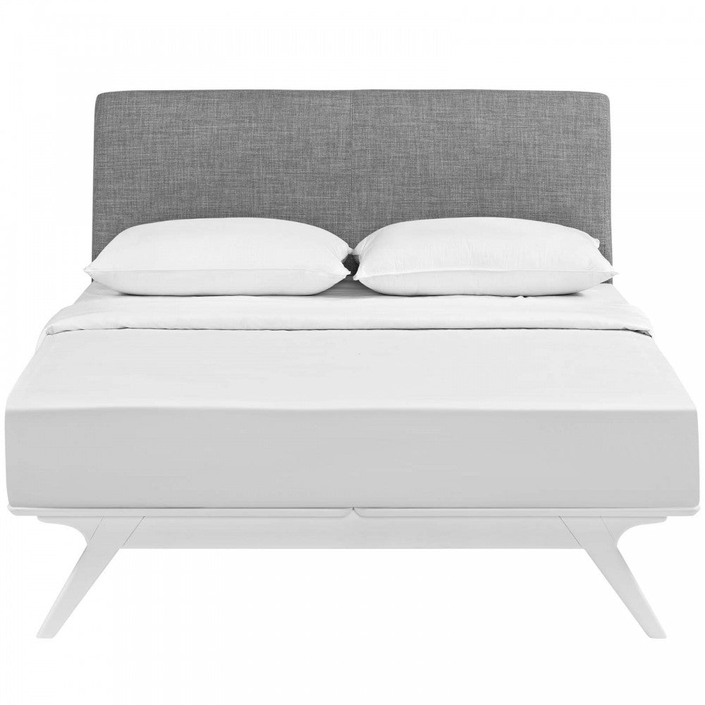 Tracy Queen Bed, White, MOD-5766-WHI-GRY