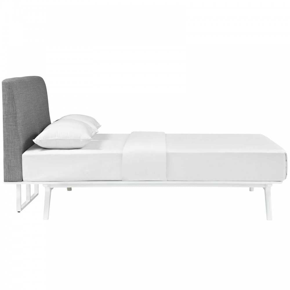 Tracy Queen Bed, White, MOD-5766-WHI-GRY