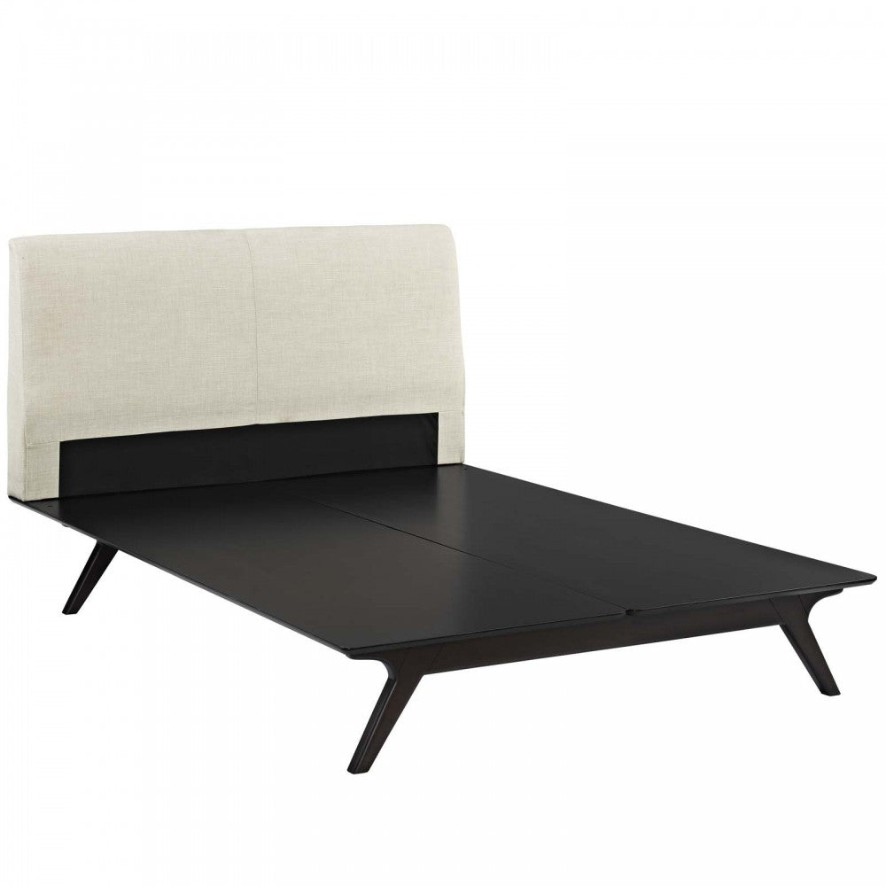 Tracy Queen Bed, Cappuccino Beige