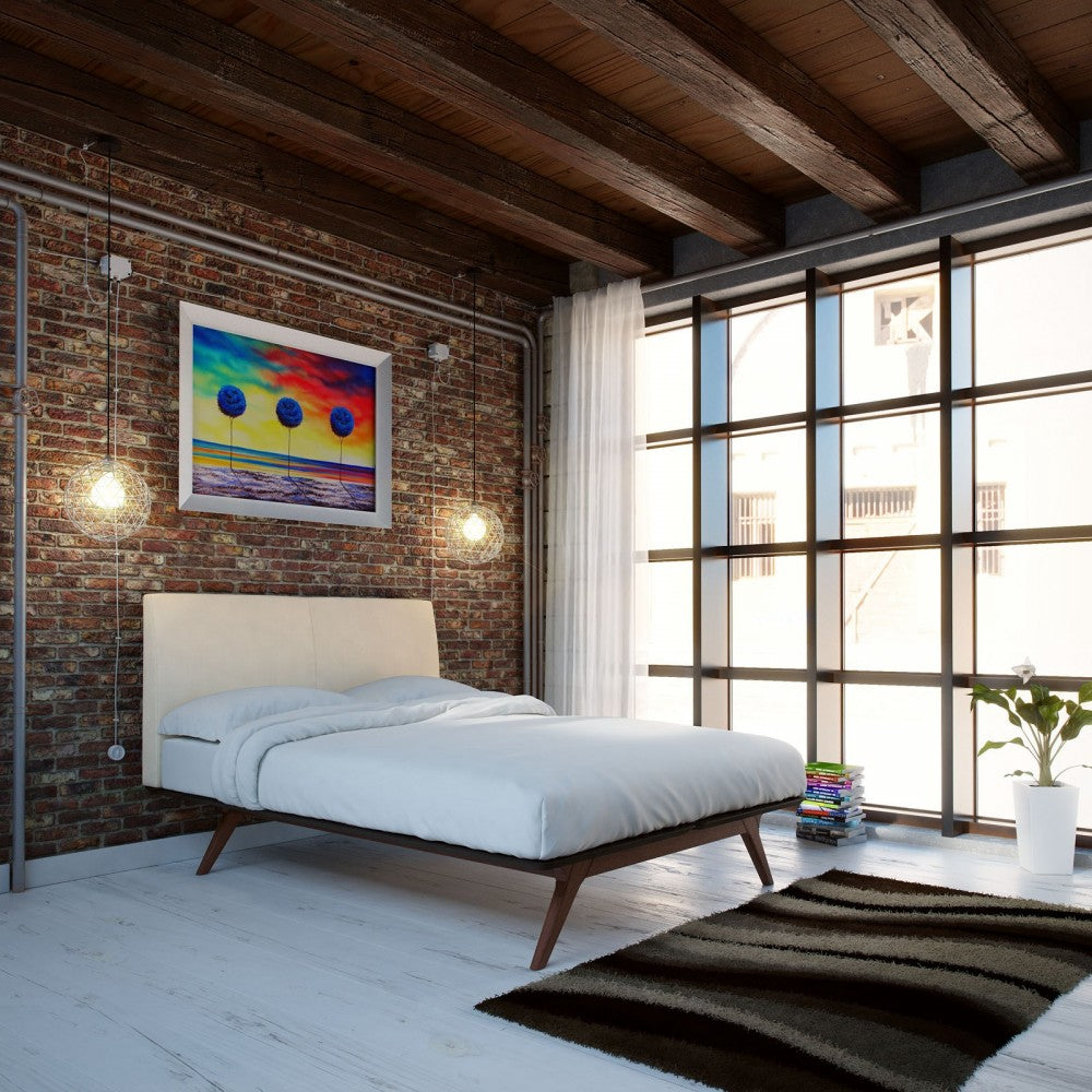 Tracy Queen Bed, Cappuccino Beige