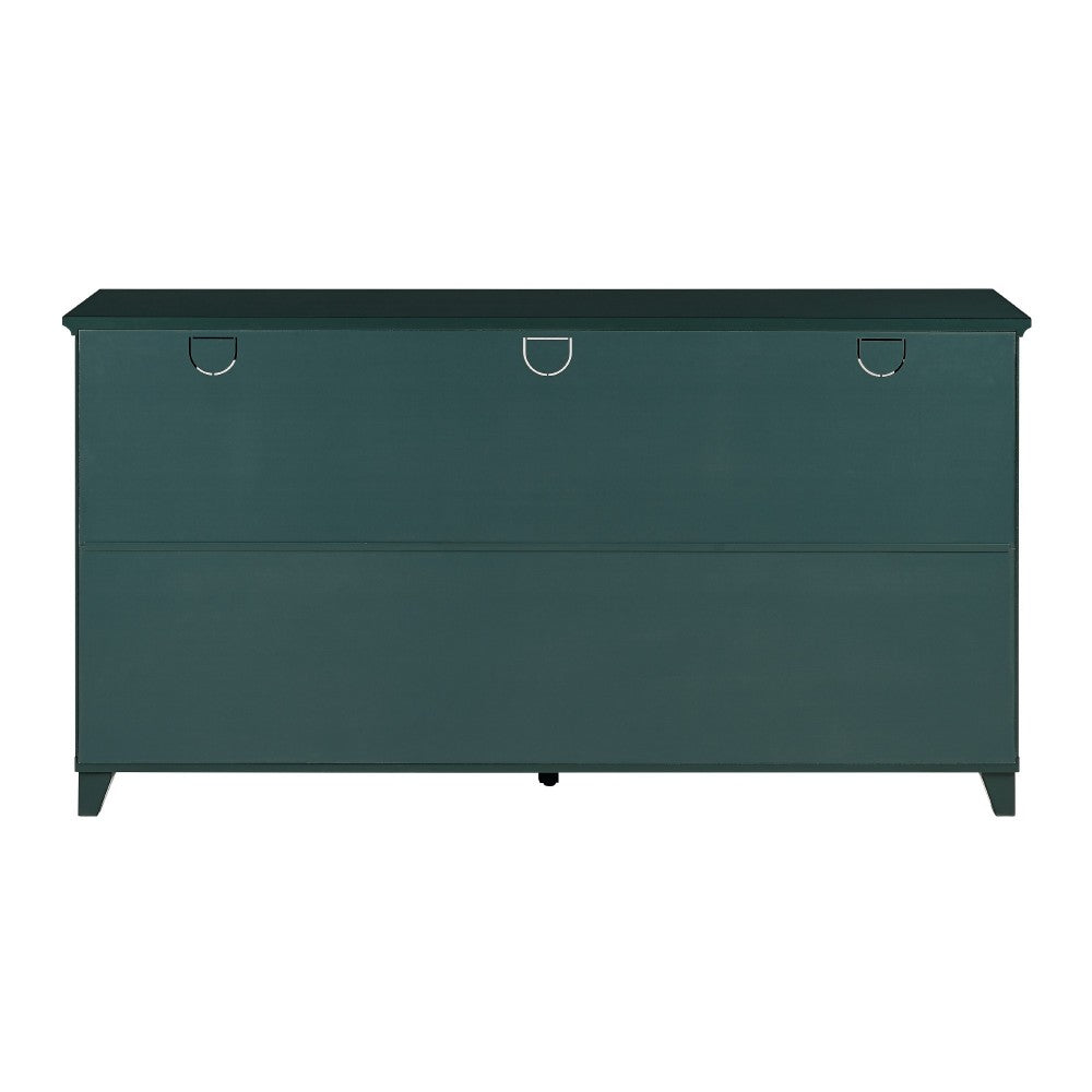 Transitional 2 Door Fretwork Sideboard - Antique Dark Teal