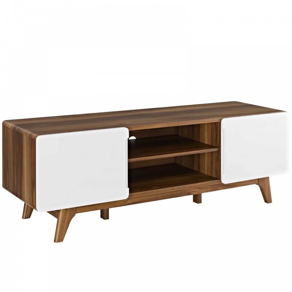 Tread 59" TV Stand, Walnut White