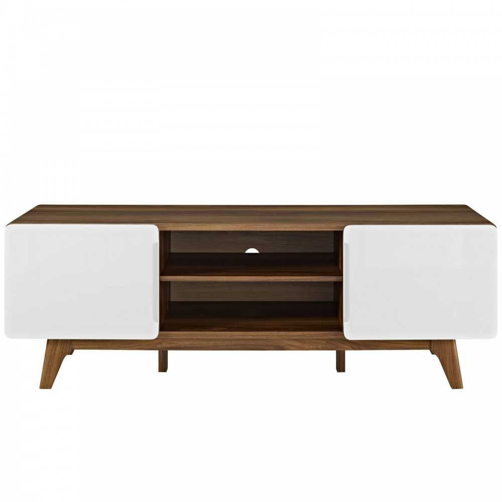 Tread 59" TV Stand, Walnut White