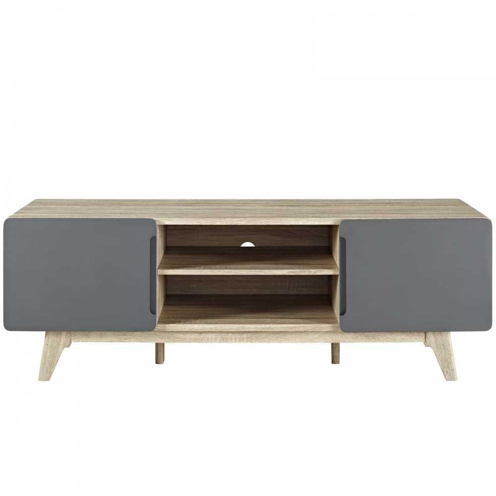 Tread 59" TV Stand, Natural Gray