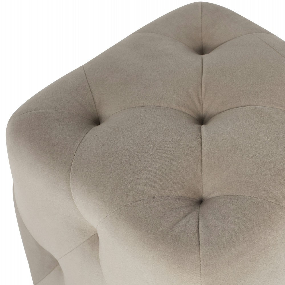 Tufty Nude Fabric Sofa Ottoman
