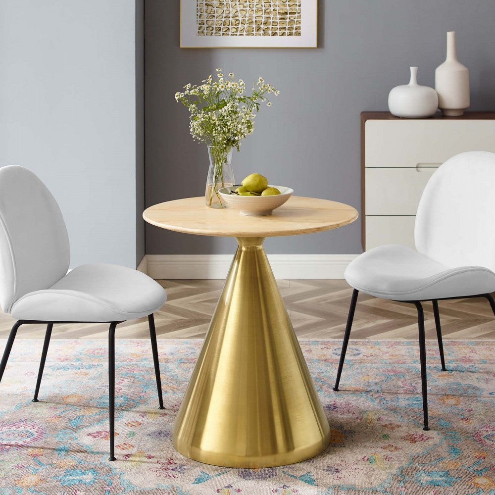 Tupelo 28" Dining Table, Gold Natural