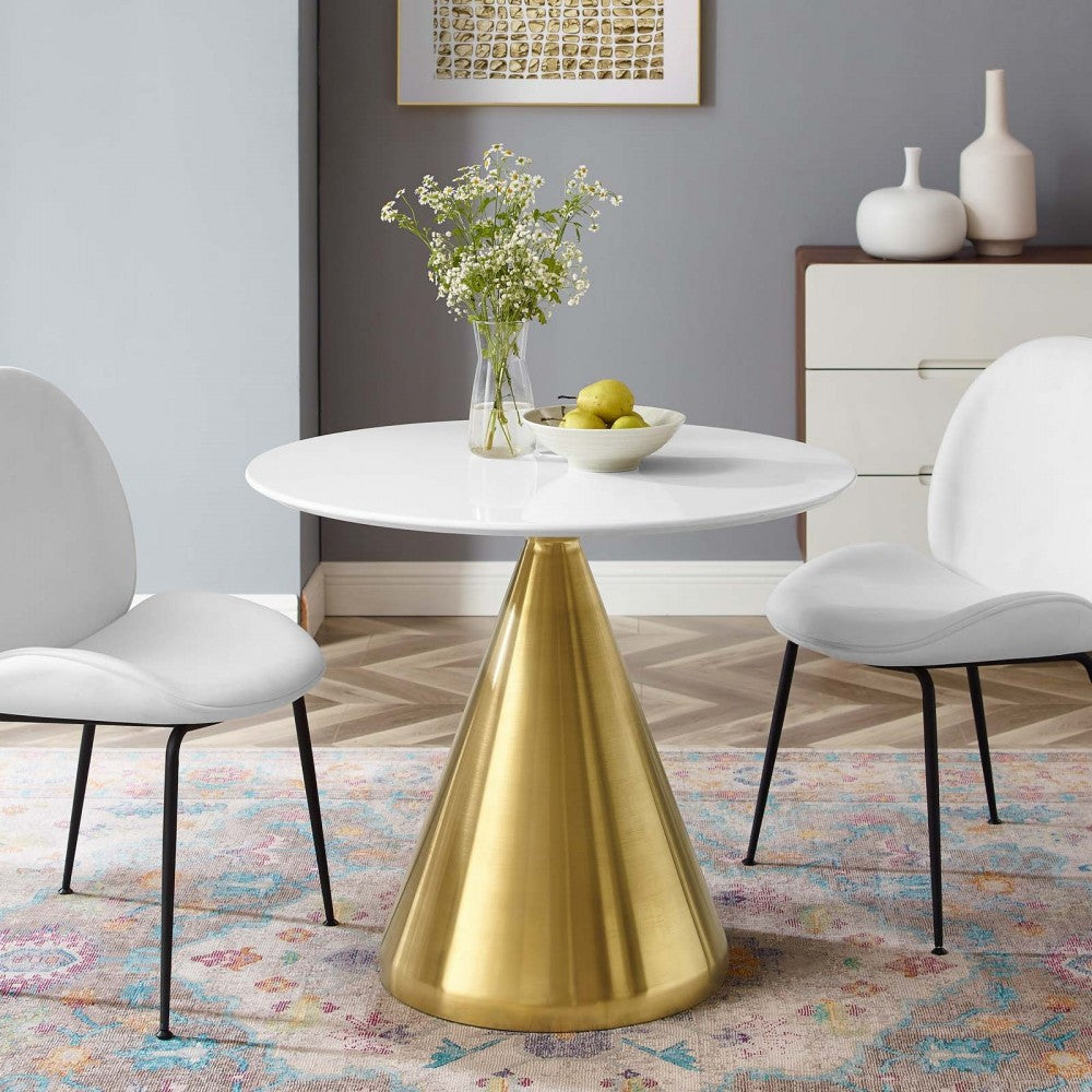 Tupelo 36" Dining Table, Gold White