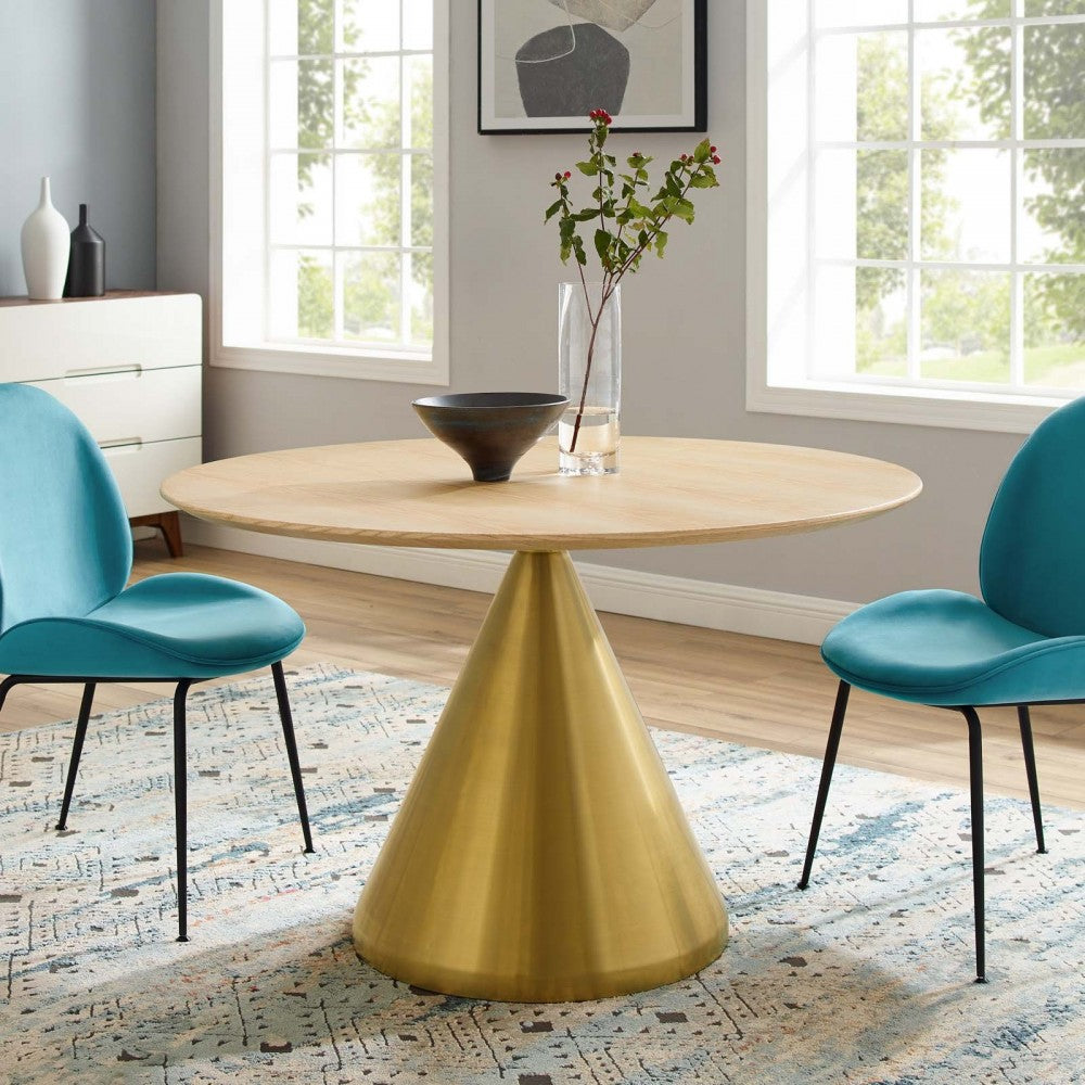 Tupelo 47" Dining Table, Gold Natural