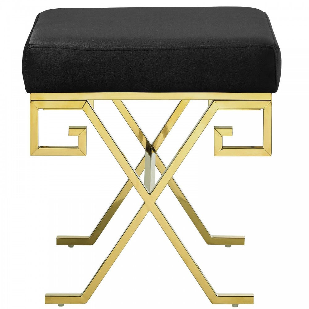 Twist Performance Velvet Bench, Gold Black