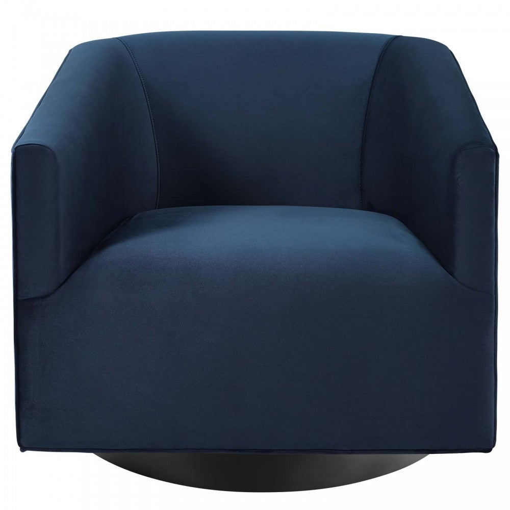 Twist Swivel Chair Performance Velvet Set of 2, Midnight Blue