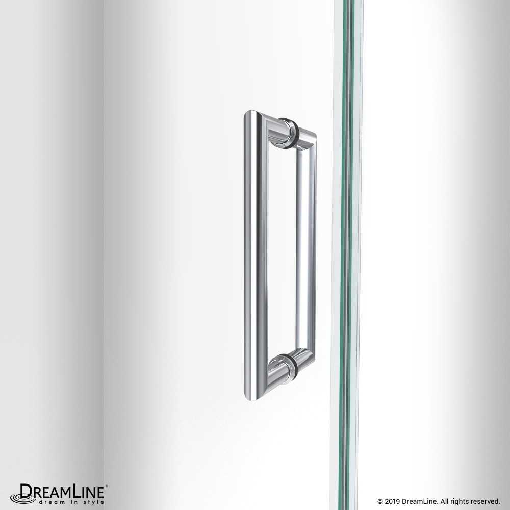 Unidoor-LS 25 in. W x 72 in. H Frameless Hinged Shower Door in Chrome