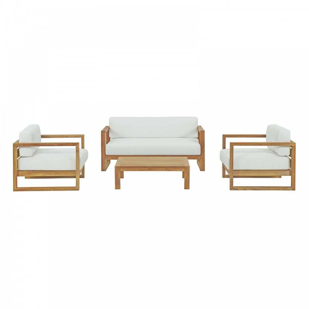 Upland 4 Piece Outdoor Patio Teak Set