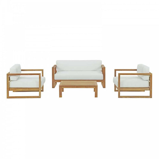 Upland 4 Piece Outdoor Patio Teak Set