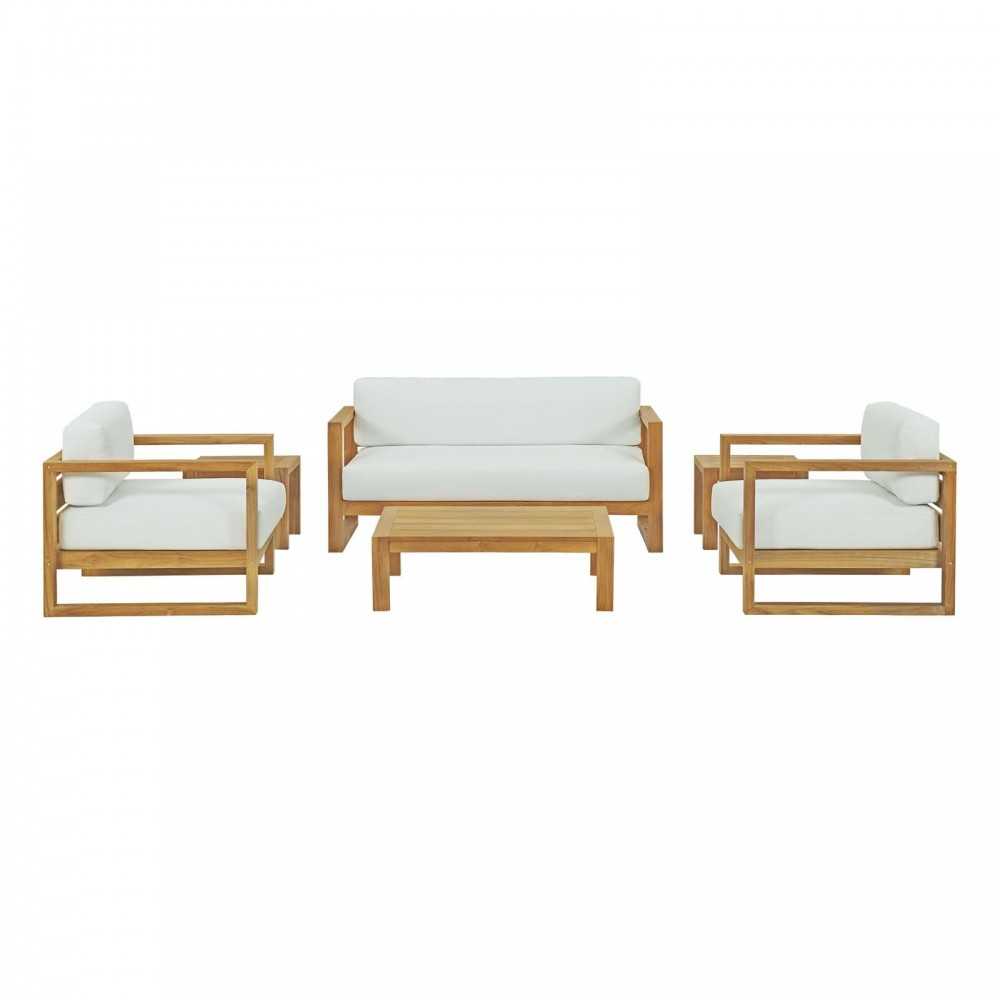 Upland 6 Piece Outdoor Patio Teak Set