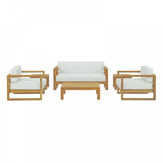 Upland 6 Piece Outdoor Patio Teak Set