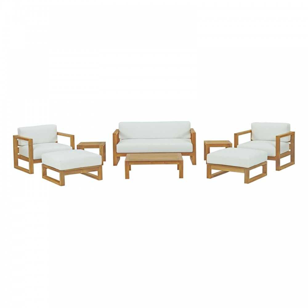 Upland 8 Piece Outdoor Patio Teak Set