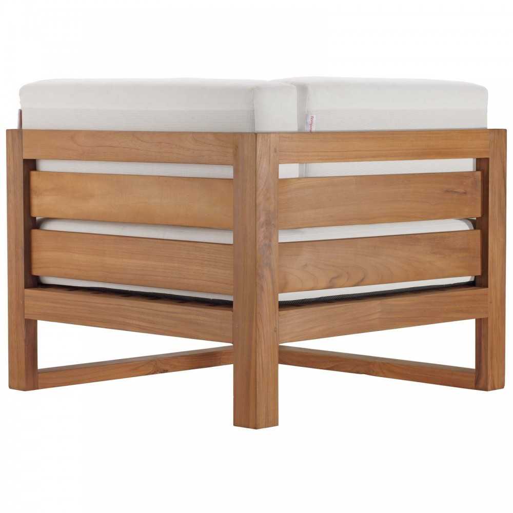 Upland Outdoor Patio Teak Wood Corner Chair