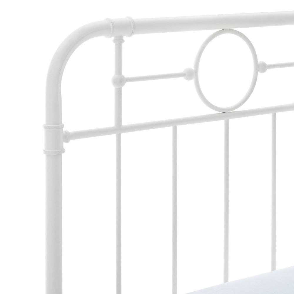 Urban Industrial Metal Pipe Twin Bed - Antique White