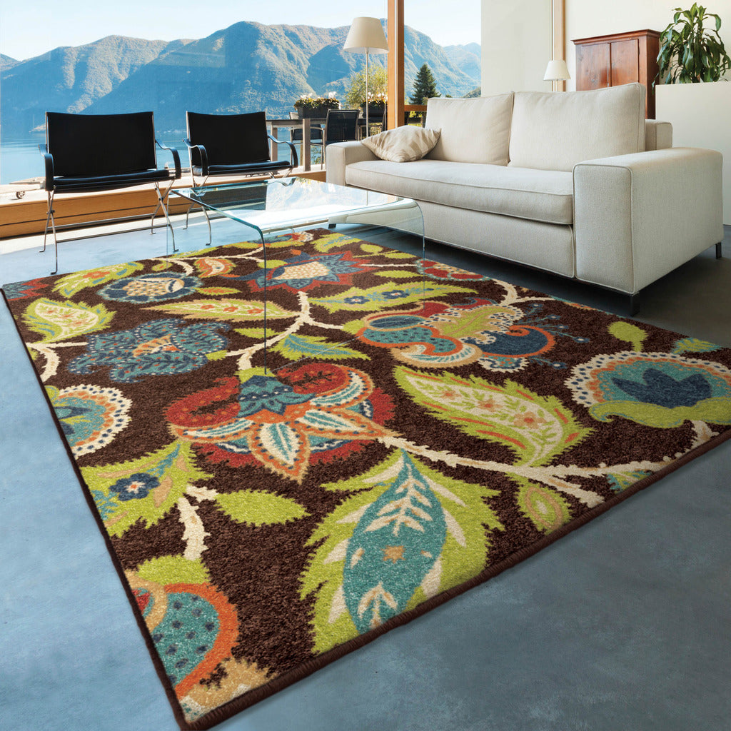Orian Veranda Ethridge Brown 62"X90"