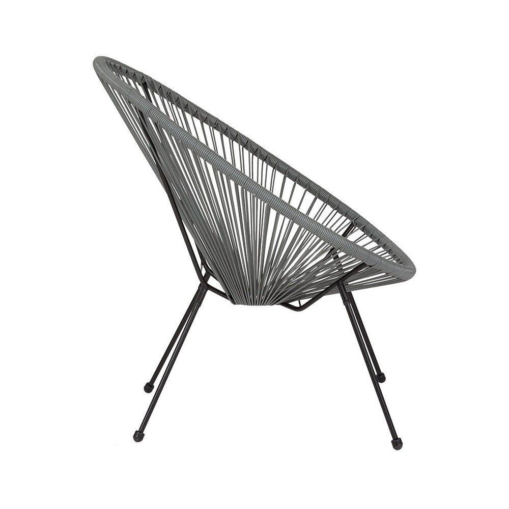 Valencia Oval Comfort Series Take Ten Gray Rattan Lounge Chair