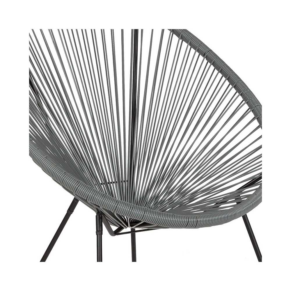 Valencia Oval Comfort Series Take Ten Gray Rattan Lounge Chair