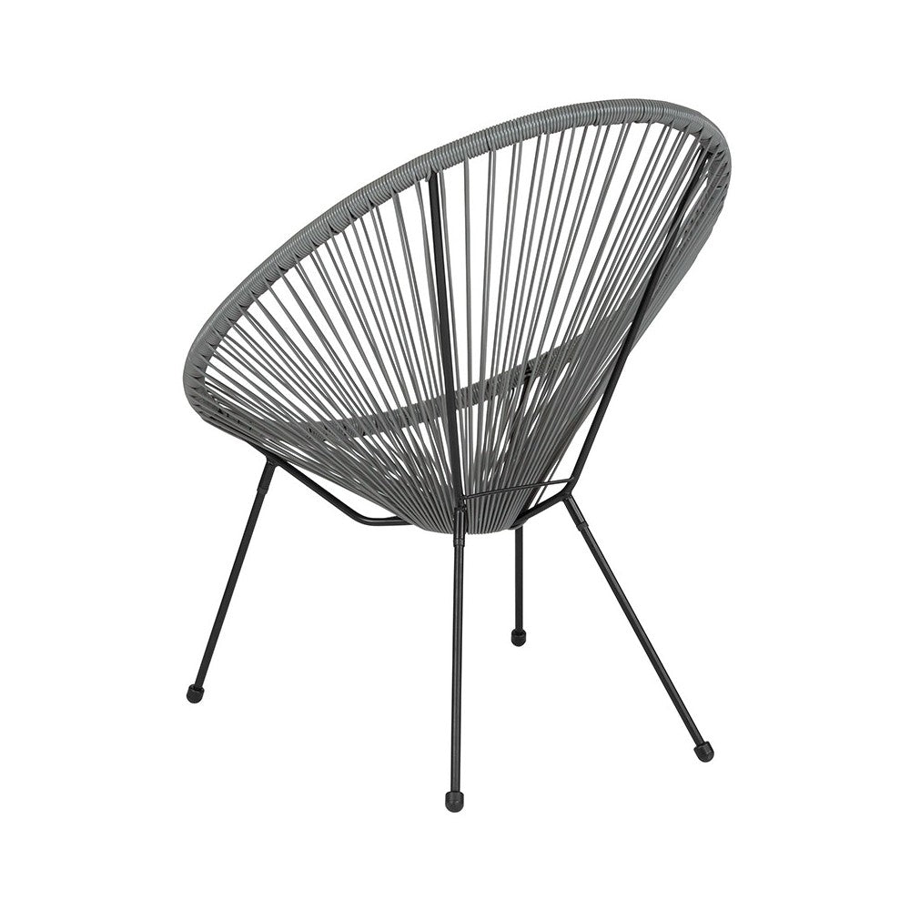 Valencia Oval Comfort Series Take Ten Gray Rattan Lounge Chair