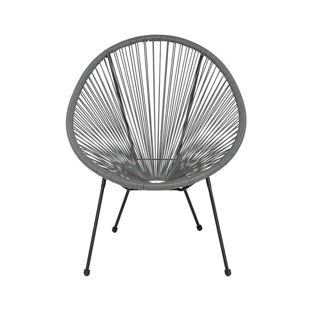 Valencia Oval Comfort Series Take Ten Gray Rattan Lounge Chair
