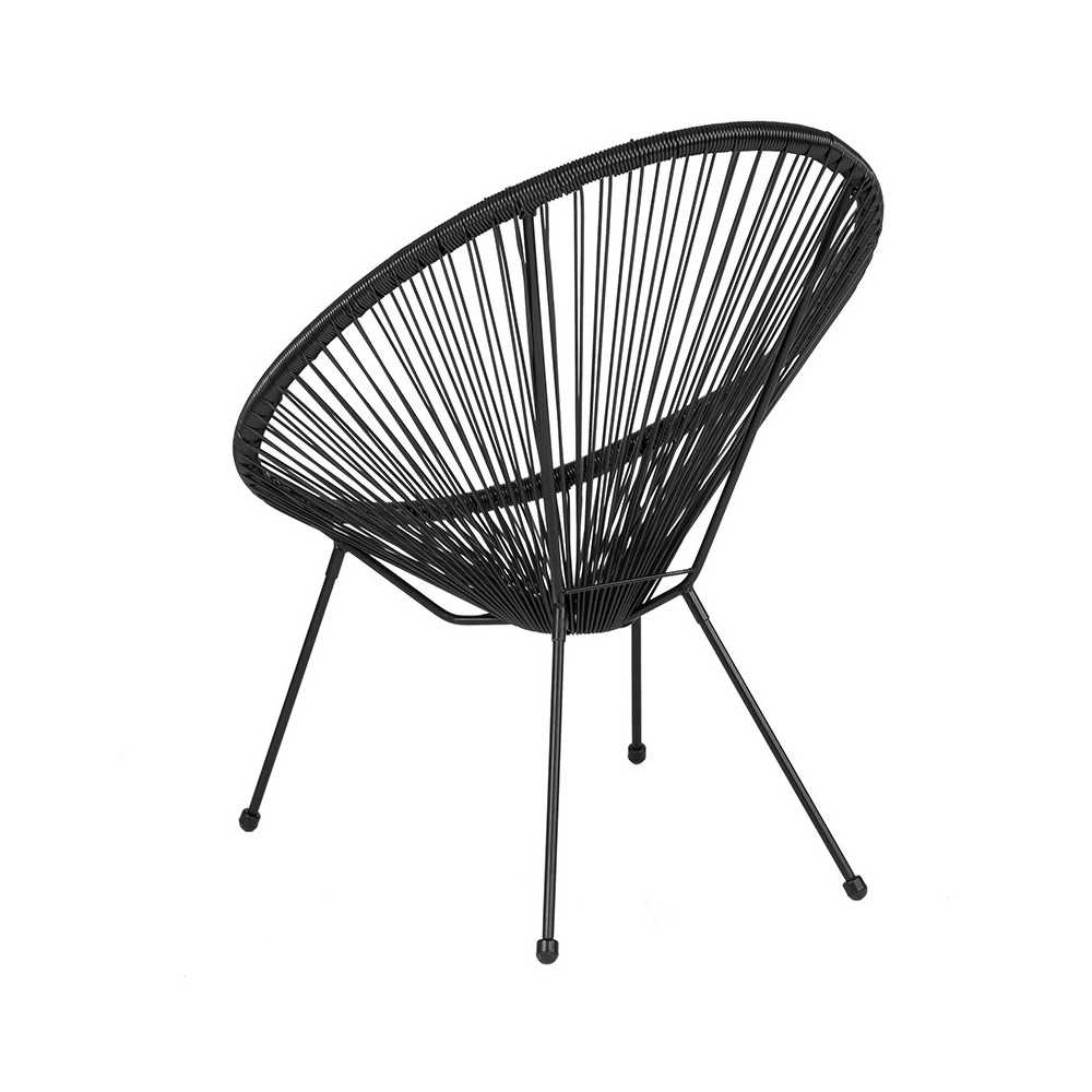 Valencia Oval Comfort Series Take Ten Black Rattan Lounge Chair