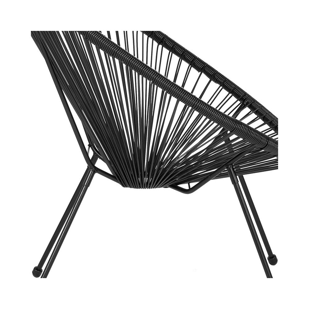 Valencia Oval Comfort Series Take Ten Black Rattan Lounge Chair