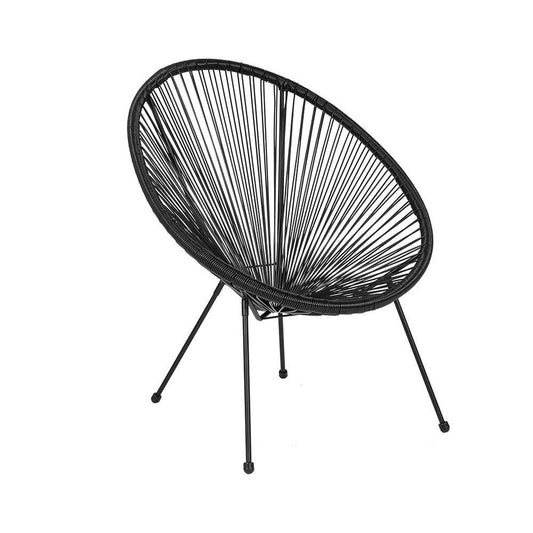 Valencia Oval Comfort Series Take Ten Black Rattan Lounge Chair