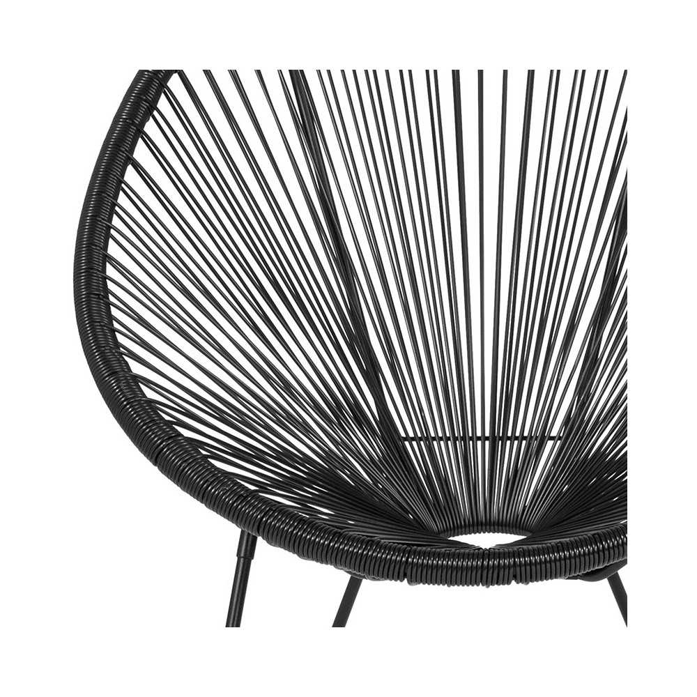 Valencia Oval Comfort Series Take Ten Black Rattan Lounge Chair