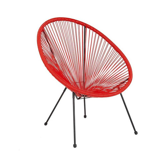 Valencia Oval Comfort Series Take Ten Red Rattan Lounge Chair