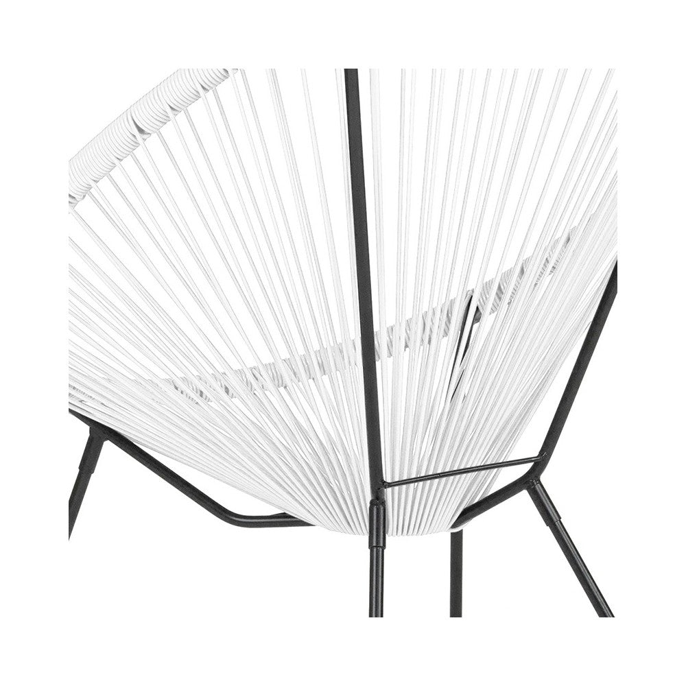 Valencia Oval Comfort Series Take Ten White Rattan Lounge Chair