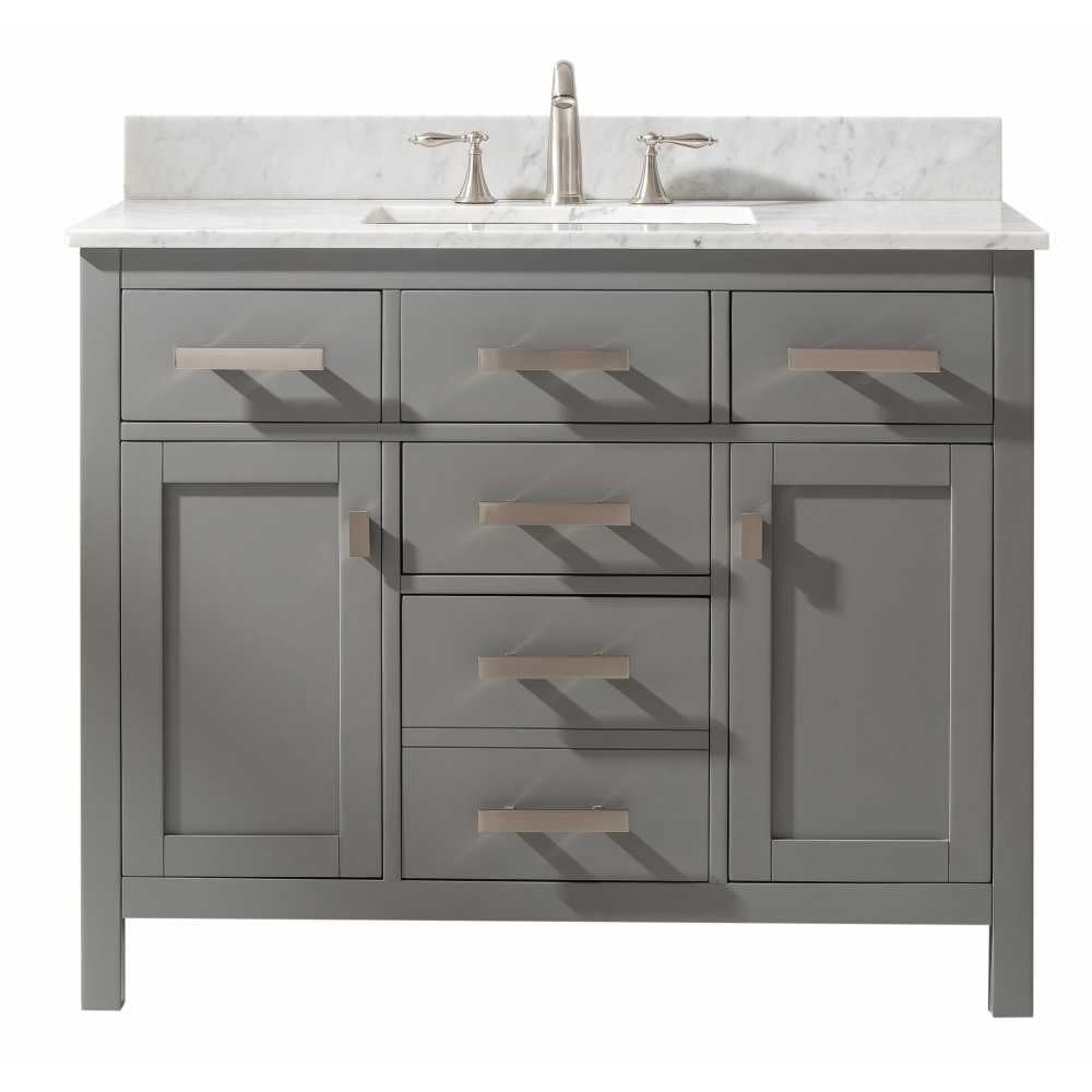 Valentino 42" Single Vanity in Gray