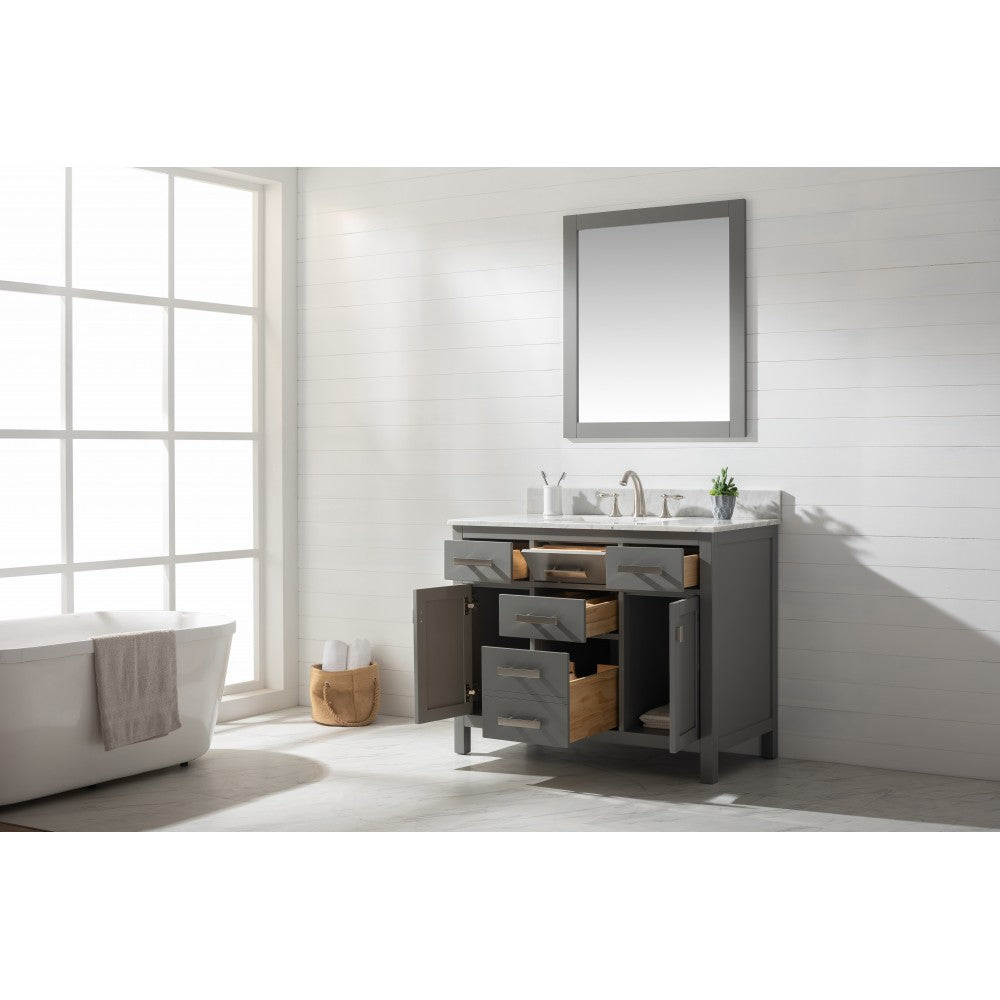 Valentino 42" Single Vanity in Gray