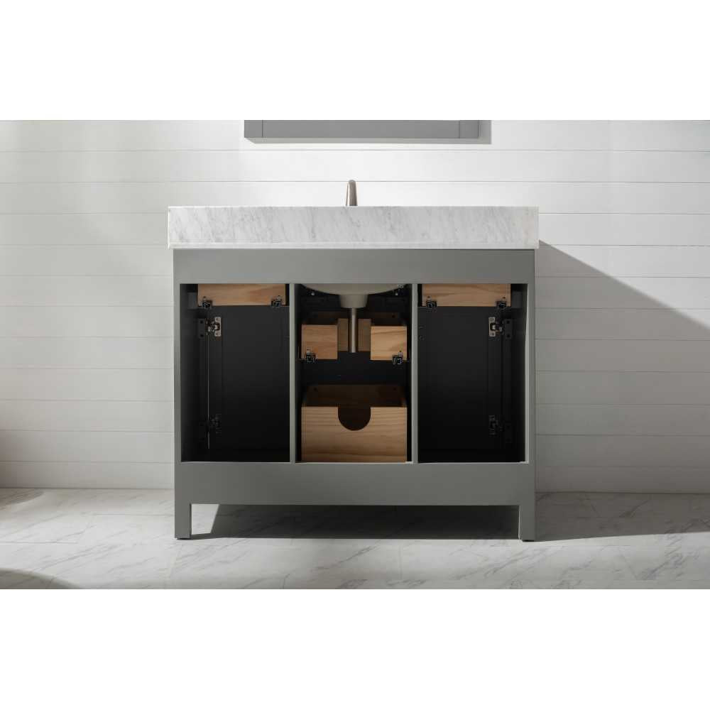 Valentino 42" Single Vanity in Gray