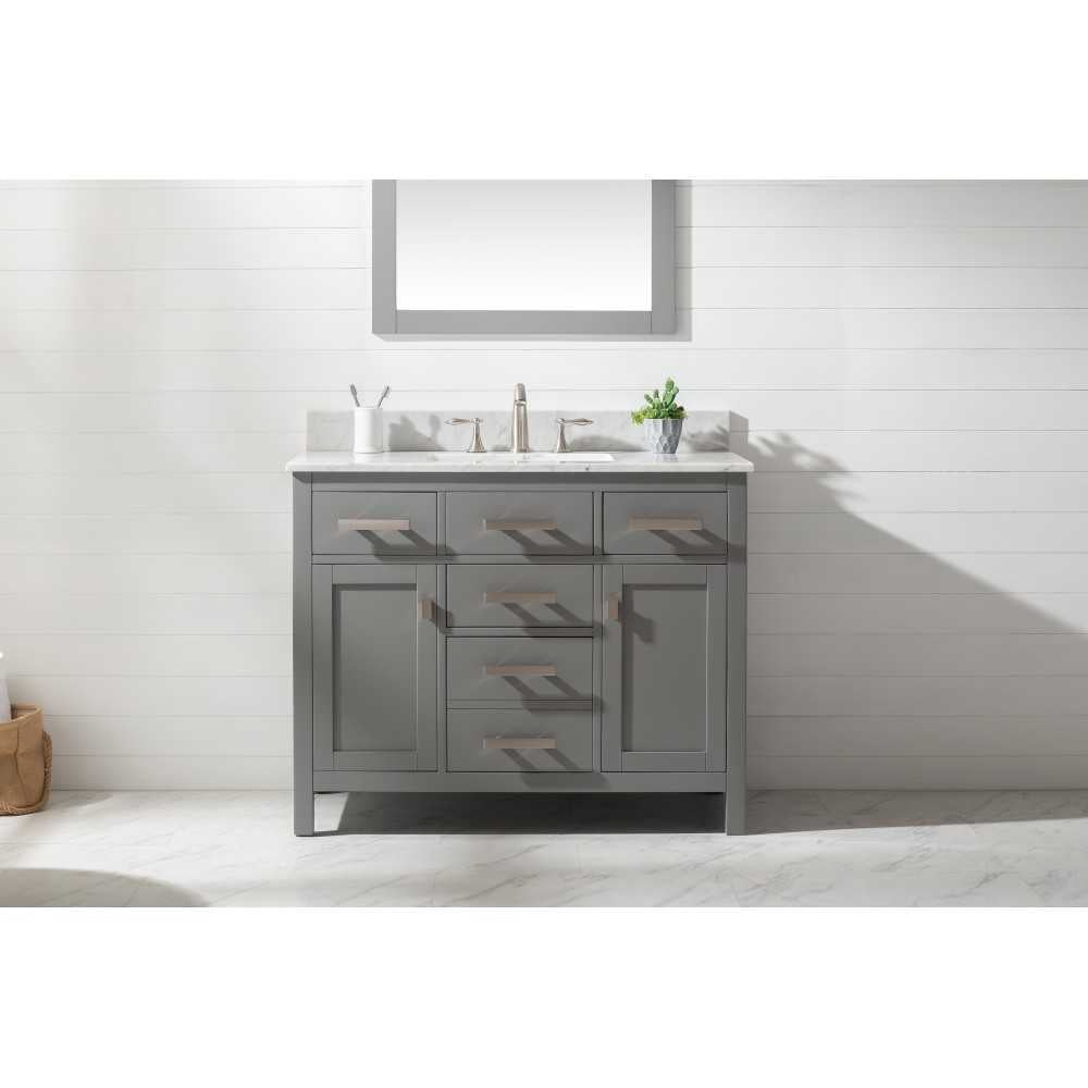 Valentino 42" Single Vanity in Gray