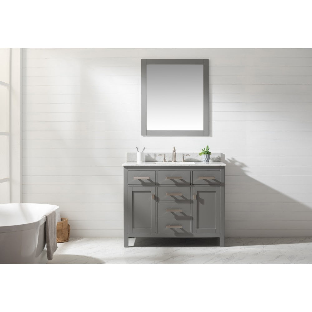 Valentino 42" Single Vanity in Gray