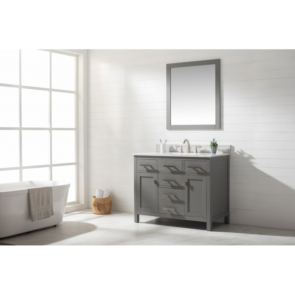 Valentino 42" Single Vanity in Gray