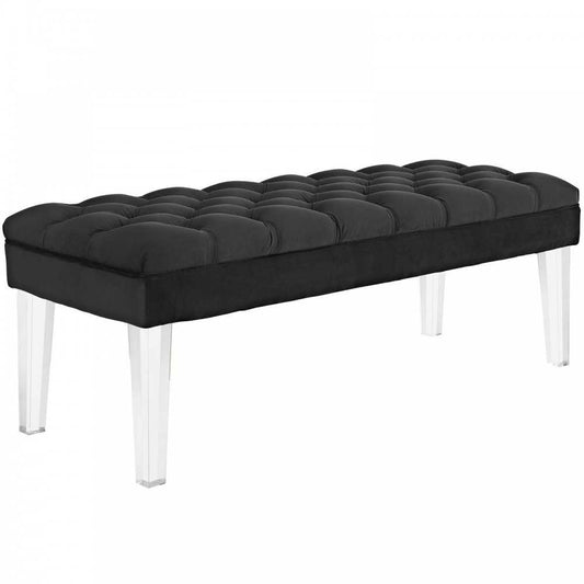 Valet Performance Velvet Bench, Black