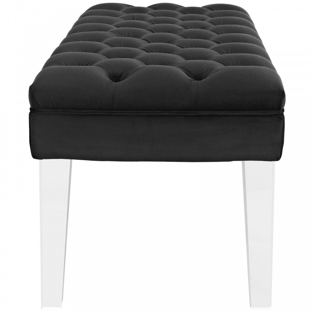 Valet Performance Velvet Bench, Black
