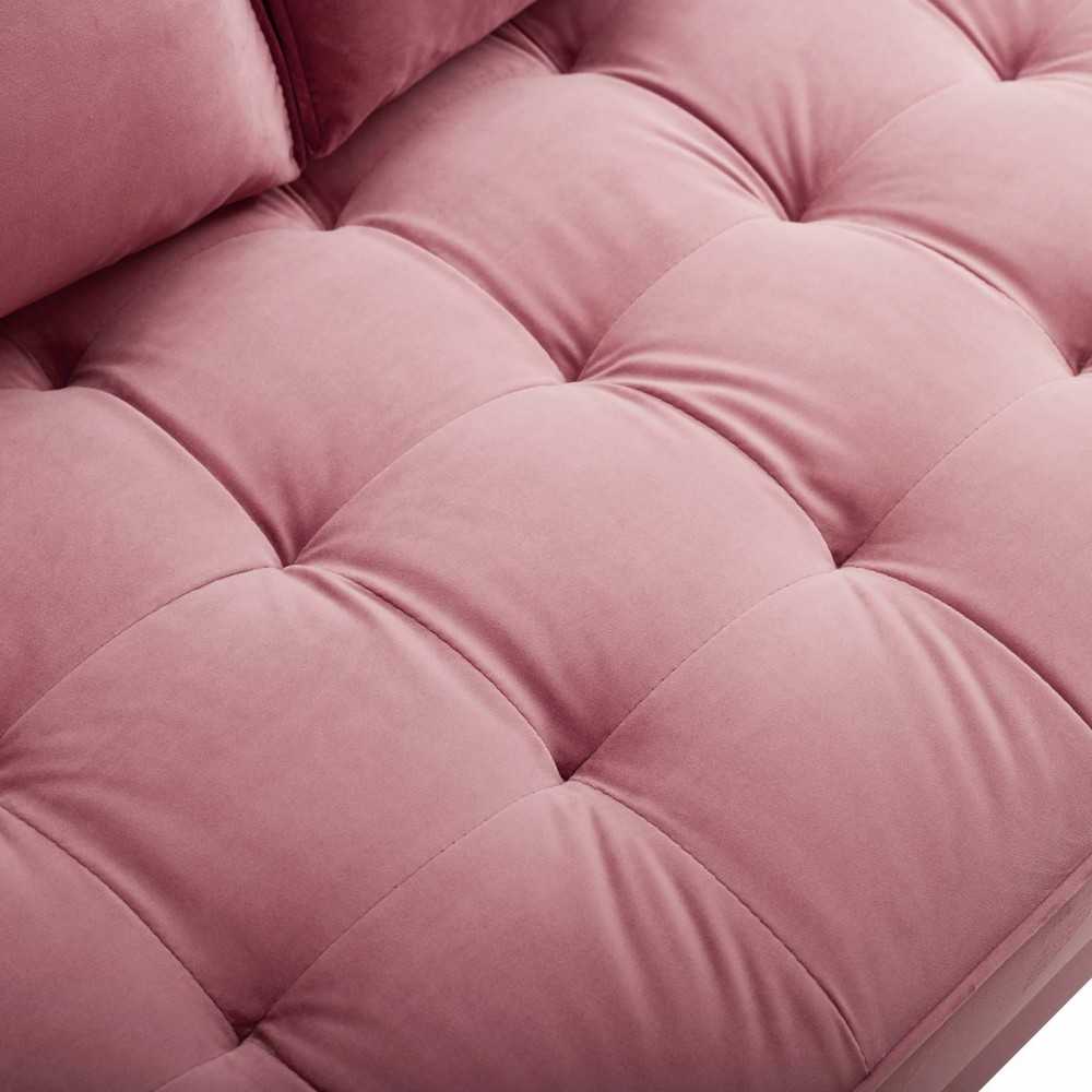 Valour Performance Velvet Loveseat, Dusty Rose