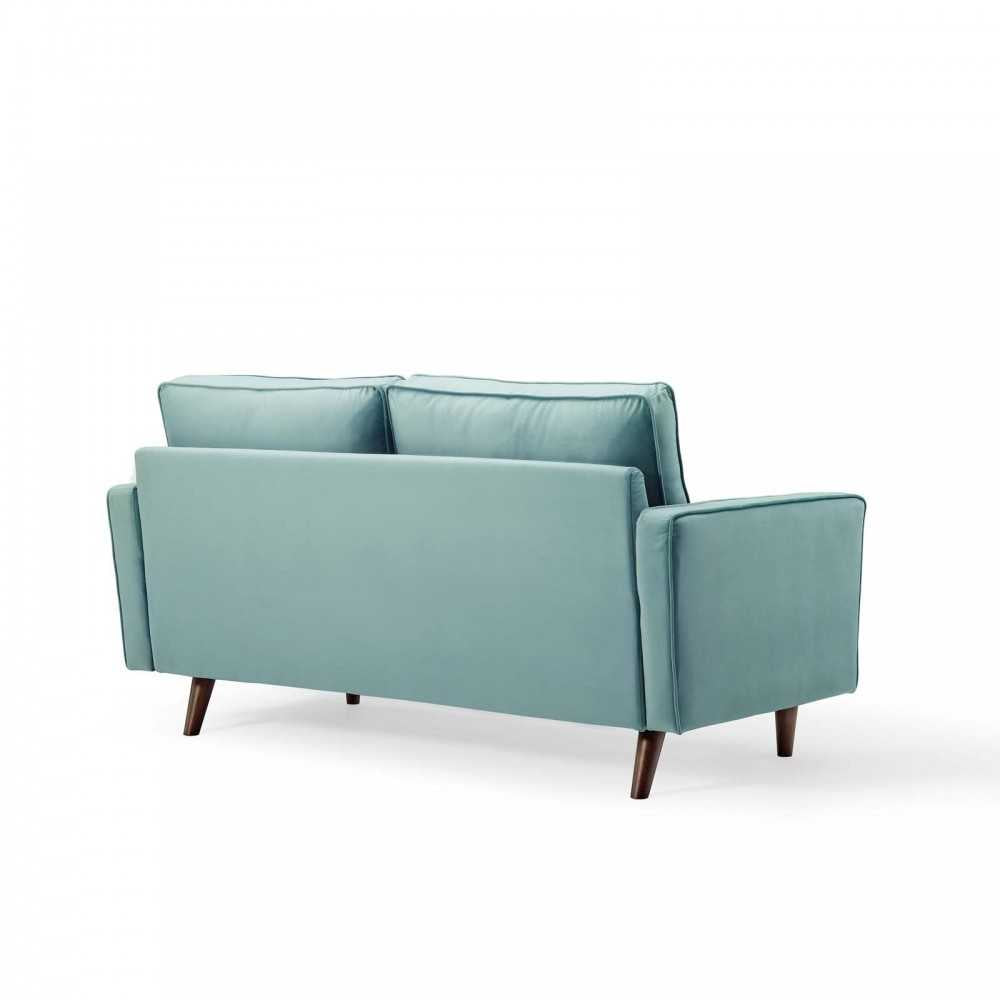 Valour Performance Velvet Loveseat, Mint