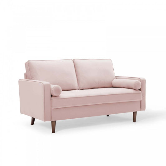 Valour Performance Velvet Loveseat, Pink