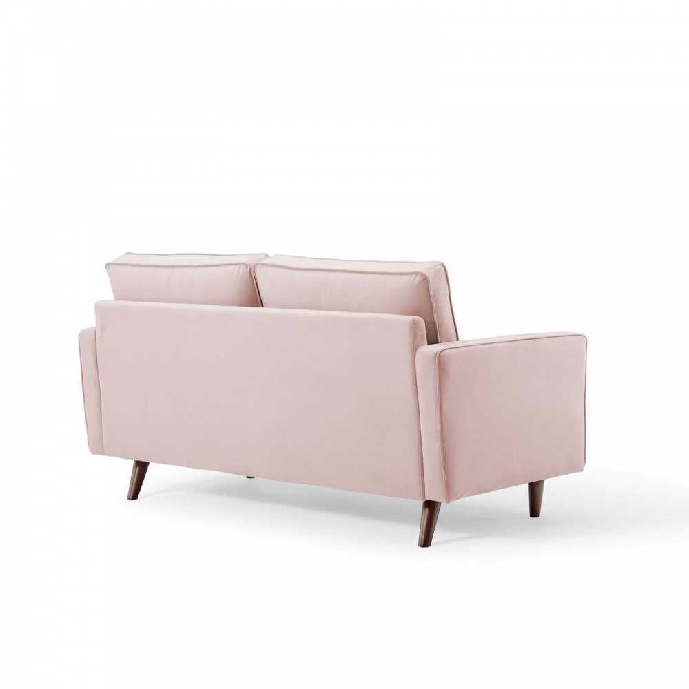 Valour Performance Velvet Loveseat, Pink