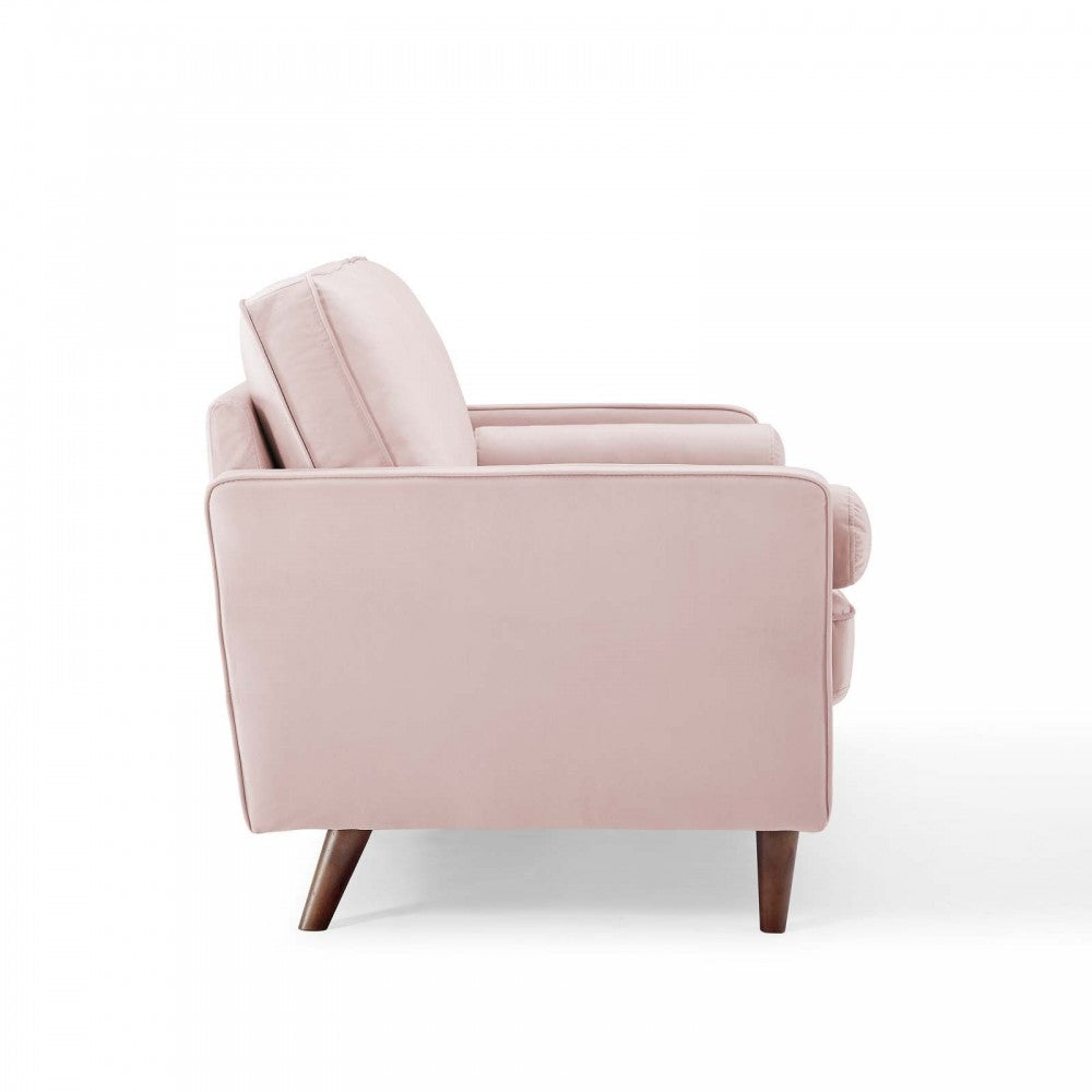 Valour Performance Velvet Loveseat, Pink