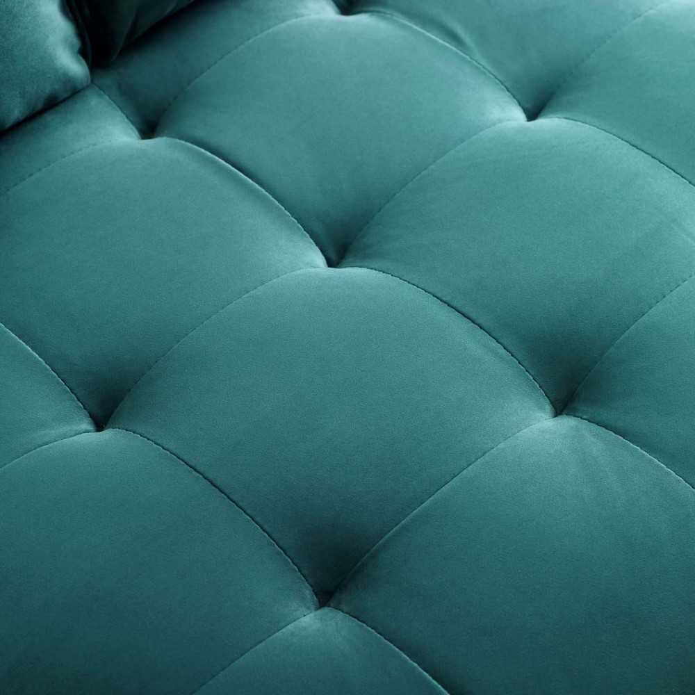 Valour Performance Velvet Loveseat, Teal