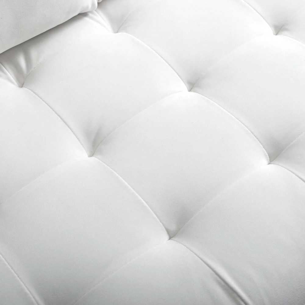 Valour Performance Velvet Loveseat, White