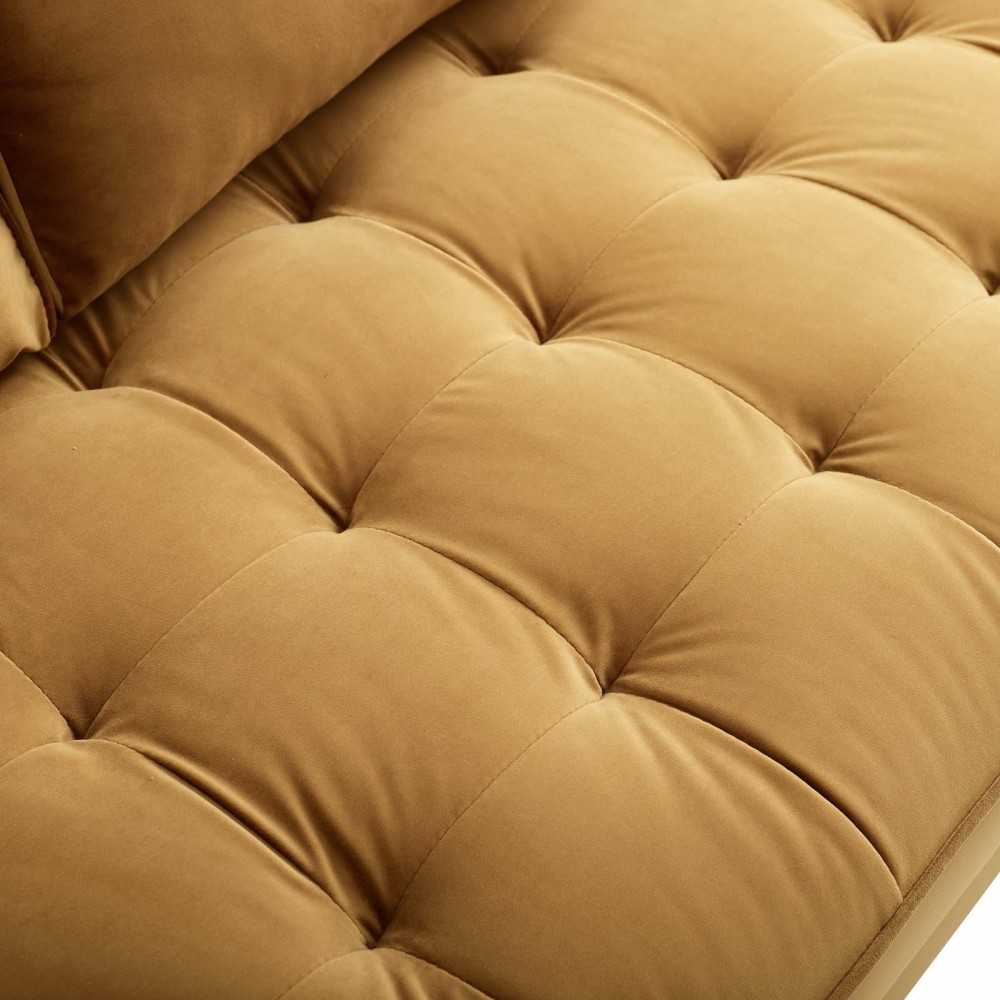 Valour Performance Velvet Loveseat, Cognac