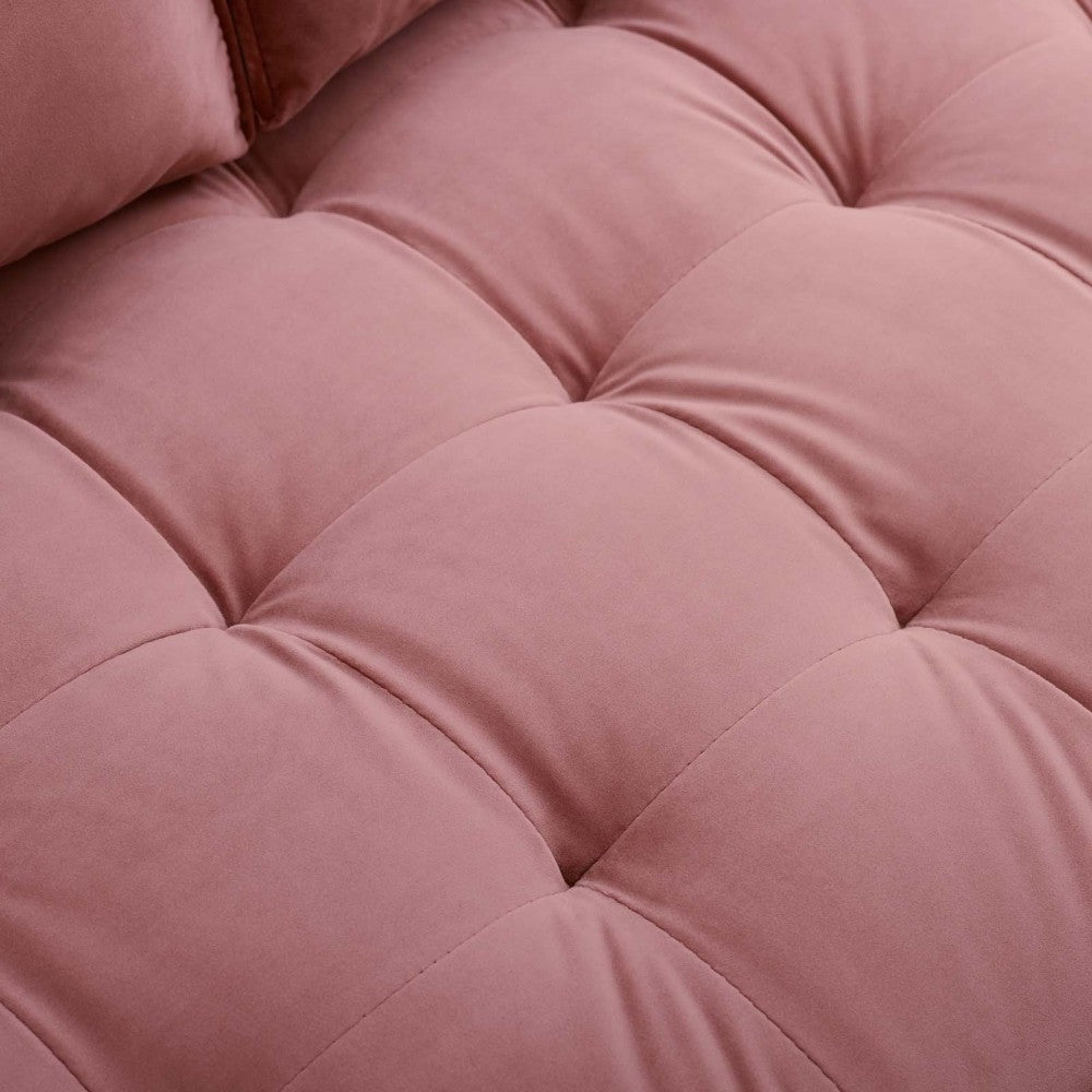 Valour Performance Velvet Sofa, Dusty Rose